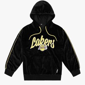 FOCO NBA womens Nba Team Logo Fashion Velour Hooded Sweatshirt Lakers L NWT